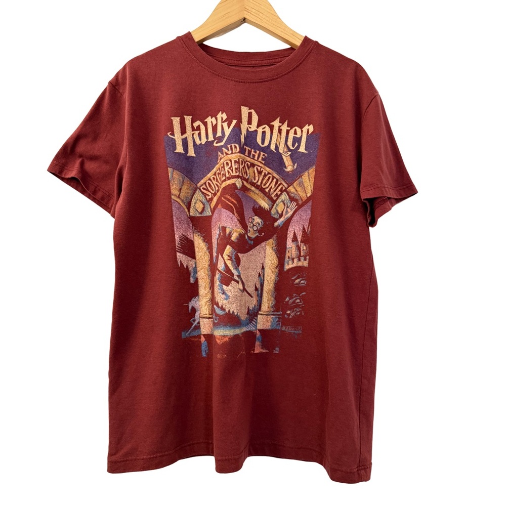 Harry Potter and the Sorcerer’s Stone Graphic T-Shirt Burgundy, Juniors Size M